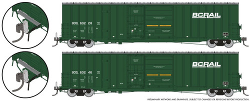 Rapido ~ HO Scale ~ Trenton Works 6637 boxcar with EOT Device ~ British Columbia Railway #60246 ~ 191013A