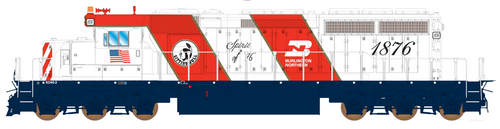 Intermountain ~ N Scale ~ SD40-2 ~ Burlington Northern #1876 (Spirit of ‘76) ~ DCC Sound ~ 693104S-01