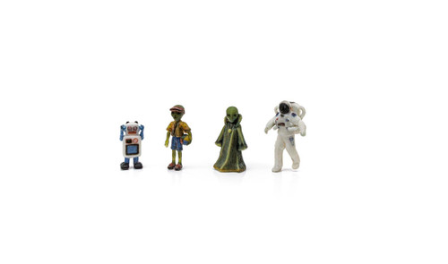 Woodland Scenics ~ N Scale ~ Sci-Fi Figures ~ 4 Pieces ~ A2870