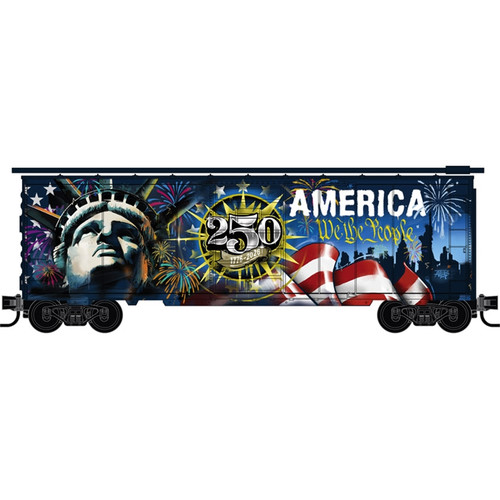 Micro Trains ~ N Scale ~ 40' Boxcar ~ Liberty 250 ~ 020144197