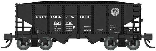 Bluford Shops ~ N Scale ~ USRA 30'6" 2-Bay Hopper with Load ~ Baltimore & Ohio #324070 ~ 60557