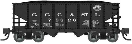 Bluford Shops ~ N Scale ~ USRA 30'6" 2-Bay Hopper with Load ~ Cleveland Cincinnati Chicago & St. Louis #79243 ~ 60604