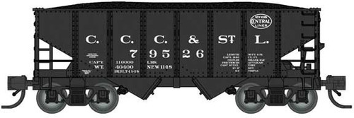 Bluford Shops ~ N Scale ~ USRA 30'6" 2-Bay Hopper with Load ~ Cleveland Cincinnati Chicago & St. Louis #79684 ~ 60607