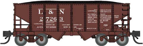 Bluford Shops ~ N Scale ~ USRA 30'6" 2-Bay Hopper with Load ~ Louisville & Nashville #28445 ~ 60631