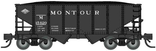 Bluford Shops ~ N Scale ~ USRA 30'6" 2-Bay Hopper with Load ~ Montour #15420 ~ 60640