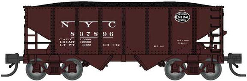 Bluford Shops ~ N Scale ~ USRA 30'6" 2-Bay Hopper with Load ~ New York Central #837087 ~ 60664
