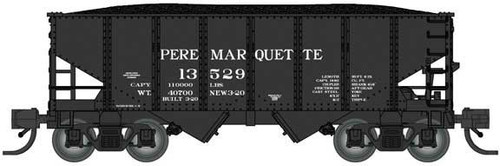 Bluford Shops ~ N Scale ~ USRA 30'6" 2-Bay Hopper with Load ~ Pere Marquette #13512 ~ 60695