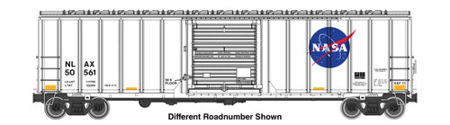 Walthers Mainline ~ HO Scale ~ 50' Rocket Train Buffer Car ~ NASA (NLAX) #22062 ~ 910-3808