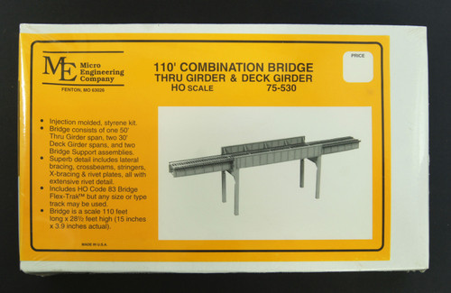 Micro Engineering ~ HOn3 Scale ~ Three-Span Combination Bridge ~ 75-530