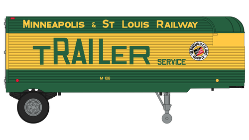 Class One Model Works ~ HO Scale ~ Fruehauf 26' Trailer ~ Minneapolis & St. Louis ~ TR00104