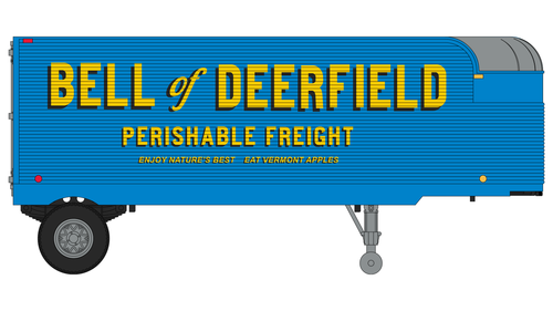 Class One Model Works ~ HO Scale ~ Fruehauf 26' Trailer ~ Bell of Deerfield ~ TR00110