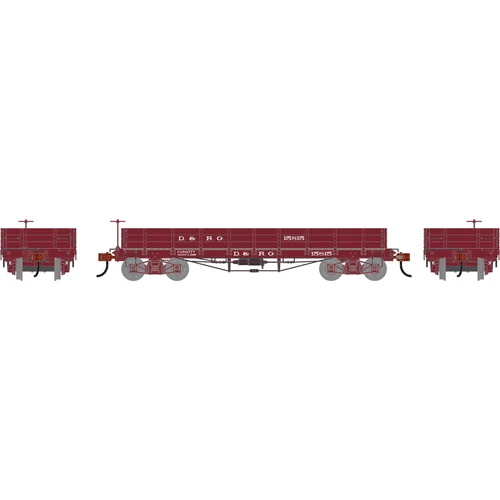 Athearn ~ HO Scale ~ 36' Low Side Gondola with Drop Gates ~ Denver & Rio Grande Western #815 ~ 3121