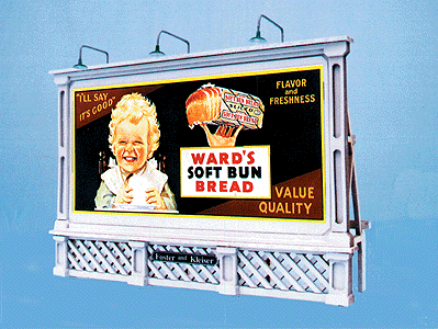 Blair Line ~ HO Scale ~ Laser-Cut Wood Billboard ~ City Beautiful 1920s - 1950s ~ 2430