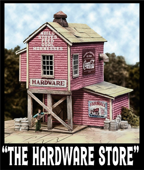 Bar Mills LLC ~ HO Scale ~ Laser-Cut Wood Kit ~ The Hardware Store ~ 5042