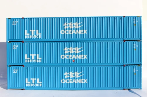 Jacksonville Terminal JTC ~ HO Scale ~ 53' Containers ~ OCEANEX ~ 3-Pack ~ 953036-3