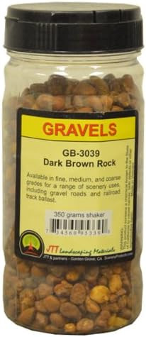 JTT Scenery Products ~ Gravel: Dark Brown Rock ~ Shaker ~ 350g ~ 95339