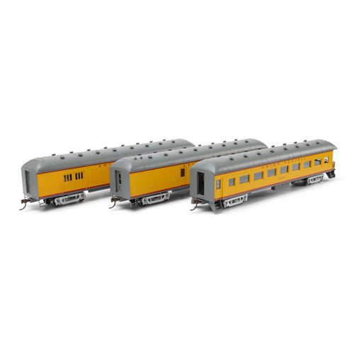 Athearn ~ HO Scale ~ RTR Arch Roof Passenger Car Set ~ 3-Pack ~ Union Pacific ~ 73037
