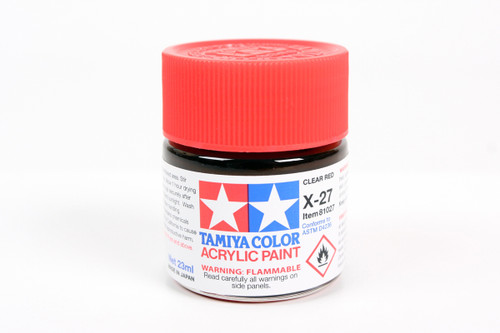 Tamiya Paints ~ Acrylic X-27 Clear Red ~ 81027