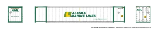 Rapido ~ HO Scale ~ High-Cube Container ~ 2-Pack ~ Alaska Marine ~ 1069001