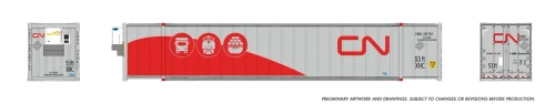Rapido ~ HO Scale ~ High-Cube Container ~ 2-Pack ~ Canadian National ~ 1069005