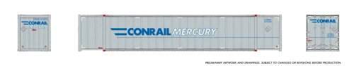 Rapido ~ HO Scale ~ High-Cube Container ~ 2-Pack ~ Conrail - Mercury ~ 1069006