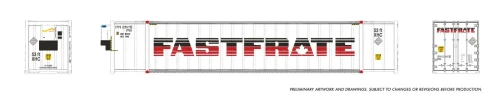 Rapido ~ HO Scale ~ High-Cube Container ~ 2-Pack ~ FastFrate ~ 1069010