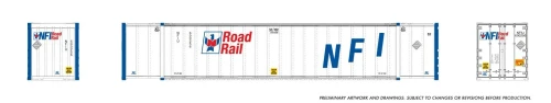 Rapido ~ HO Scale ~ High-Cube Container ~ 2-Pack ~ National Freight Inc ~ 1069014