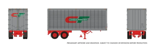Rapido ~ HO Scale ~ 26' Can-Car Trailer ~ Canadian Freightways #26-205 ~ 1146004