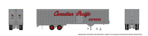 Rapido ~ HO Scale ~ 40’ Fruehauf Fluted Side Volume Van ~ Canadian Pacific #591X ~ 1146035