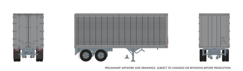 Rapido ~ HO Scale ~ 26' Can-Car Trailer w/side door ~ Unlettered ~ 1146994