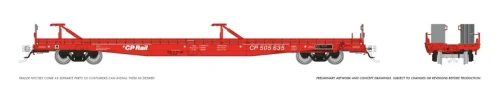 Rapido ~ HO Scale ~ Marine Industries Piggyback Flatcar ~ Canadian Pacific #505669 ~ 1130003A