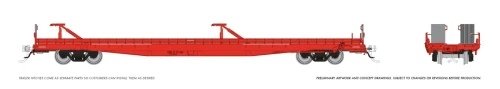 Rapido ~ HO Scale ~ Marine Industries Piggyback Flatcar ~ Unlettered ~ 1130999