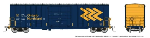 Rapido ~ HO Scale ~ Trenton Works 5277 Boxcar ~ Ontario Northland #7446 ~ 1131006A