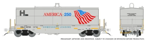 Rapido ~ HO Scale ~ Greenbrier Coil Car ~ Homeshops Leasing #122776 (America 250) ~ 1128016A