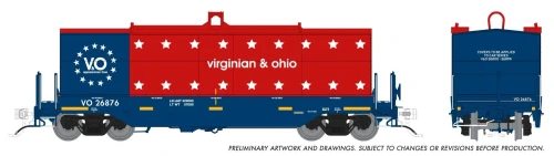Rapido ~ HO Scale ~ Greenbrier Coil Car ~ 3-Pack ~ Virginian & Ohio (America 250) ~ 1128018