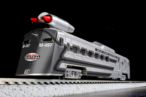 Kato ~ N Scale ~ Jet Powered Budd RDC ~ New York Central #M-497 (Black Beetle) ~ DCC Sound ~ 166-1966-S