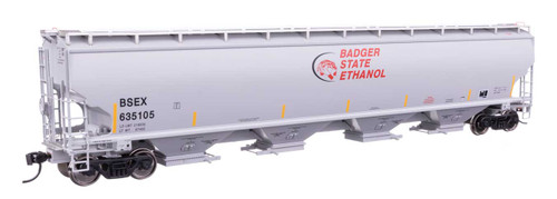 WalthersProto ~ HO Scale ~ 67' Trinity 6351 4-Bay Covered Hopper ~ Badger State Ethanol BSEX #635105 ~ 920-110313