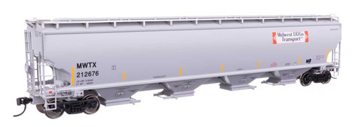 WalthersProto ~ HO Scale ~ 67' Trinity 6351 4-Bay Covered Hopper ~ Midwest DDG Transport MWTX #212676 ~ 920-110323