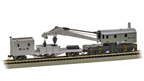 Bachmann ~ N Scale ~ 250-Ton Crane and Boom Tender ~ Maintenance of Way ~ 16151