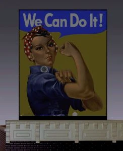 Miller Engineering ~ HO or N Scale ~ We Can Do It! ~ Animated Billboard ~ 44-3701