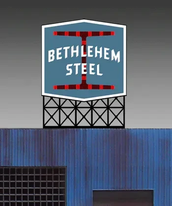 Miller Engineering ~ N Scale ~ Bethlehem Steel ~ Animated Billboard ~ 5282