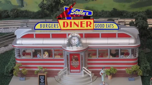 Miller Engineering ~ HO or O Scale ~ Stella's Diner ~ Animated Sign ~ 88-6451