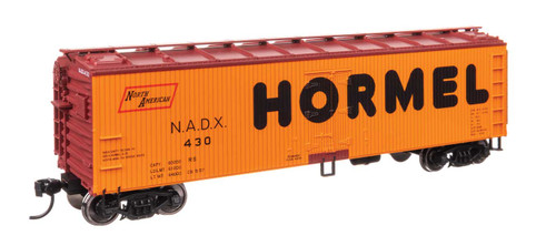 WalthersMainline ~ HO Scale ~ 40' Wood Reefer with Steel ends ~ Hormel NADX #430 ~ 910-41310