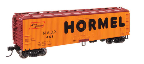 WalthersMainline ~ HO Scale ~ 40' Wood Reefer with Steel ends ~ Hormel NADX #452 ~ 910-41311