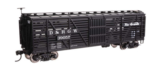 Walthers Mainline ~ HO Scale ~ 40' Wood Stock Car ~ Denver & Rio Grande Western #39057 ~ 910-41458