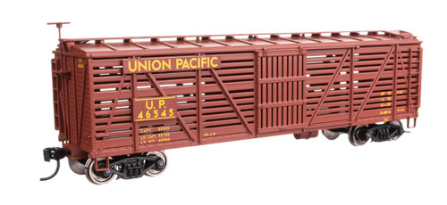 Walthers Mainline ~ HO Scale ~ 40' Wood Stock Car ~ Union Pacific #46545 ~ 910-41473