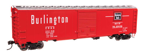 Walthers Mainline ~ HO Scale ~ 50' AAR Single Door Boxcar ~ Chicago, Burlington & Quincy #20150 ~ 910-46509