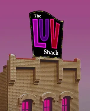 Miller Engineering ~ N Scale ~ Luv Shack ~ Animated Sign ~ 4482