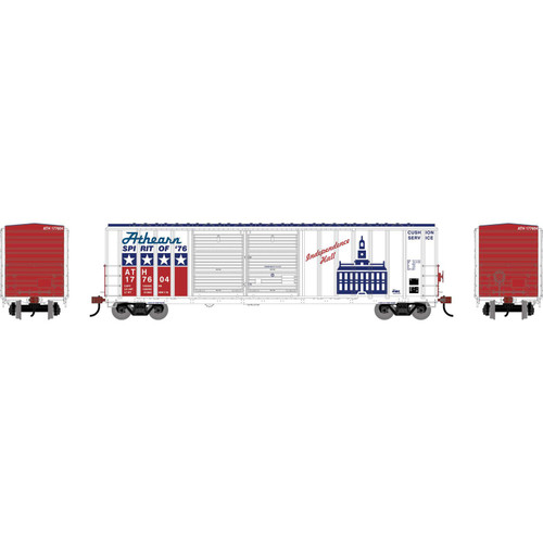 Athearn ~ HO Scale ~ 50' FMC 5077 Offset Double Door Box Car ~ Athearn #177604 (Spirit 76) ~ 3689