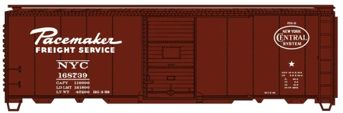 Accurail ~ HO Scale ~ AAR 40' Single-Door Steel Boxcar ~ Kit ~ New York Central #168739 ~ 81911